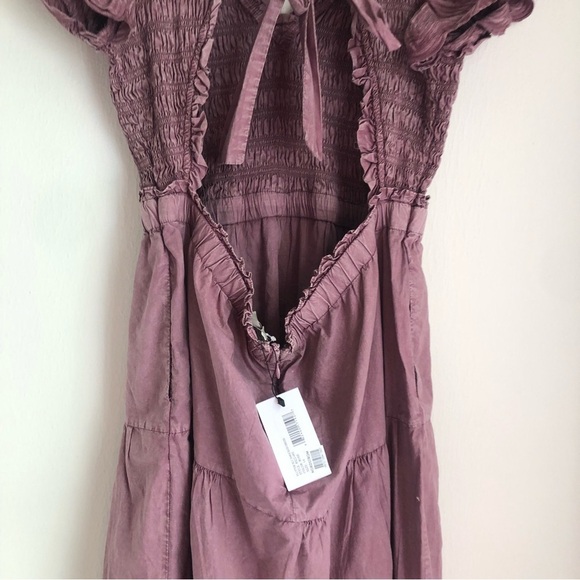 Sea NY Size 14 Heidi Heart Shirred Dress in Rose Cutout Back - Picture 7 of 11